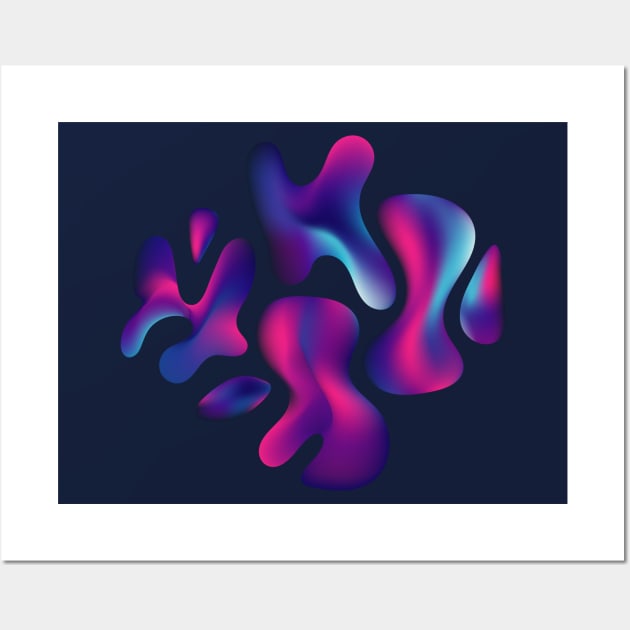 Abstract Colorful Liquid Wall Art by RSgraphics